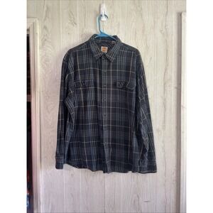 Timberland Button Up Shirt Mens Large Long Sleeve Blue Cotton Casual 2xl